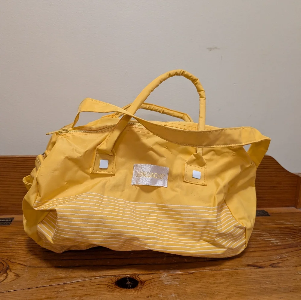 Y2K Jordache Yellow Weekender model off duty Duffel Bag Retro